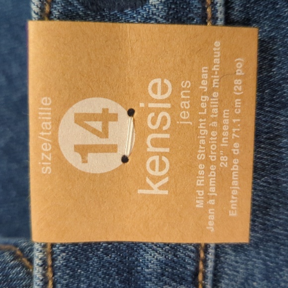 Sz 14 Kensie mid rise straight leg jeans - Picture 4 of 6